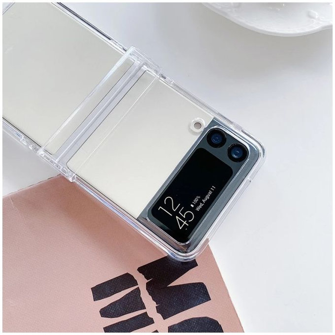 FixPremium - Silikonska maska za Samsung Galaxy Z Flip 4, prozirna