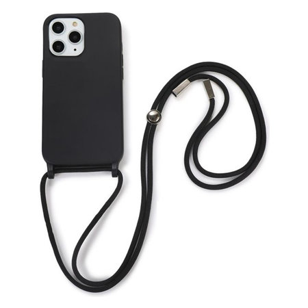 FixPremium - Silicon Case s String za iPhone 11 Pro Max, crna