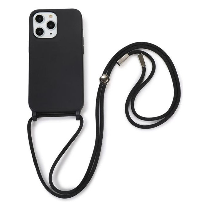 FixPremium - Silicon Case s String za iPhone 11 Pro Max, crna