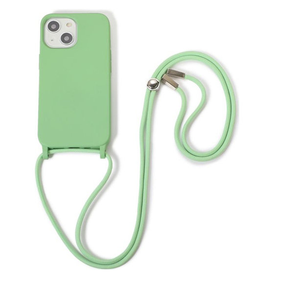 FixPremium - Silicon Case s String za iPhone 14 Plus, zelena