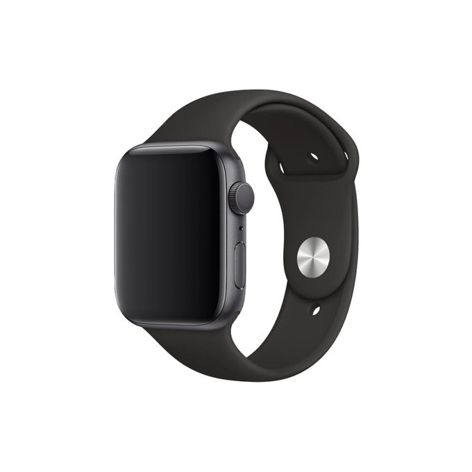 FixPremium - Silikonski remen za Apple Watch (42, 44, 45 & 49 mm), crni