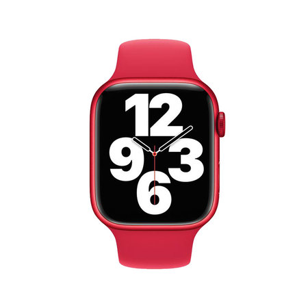 FixPremium - Silikonski remen za Apple Watch (42, 44, 45 & 49 mm), crveni