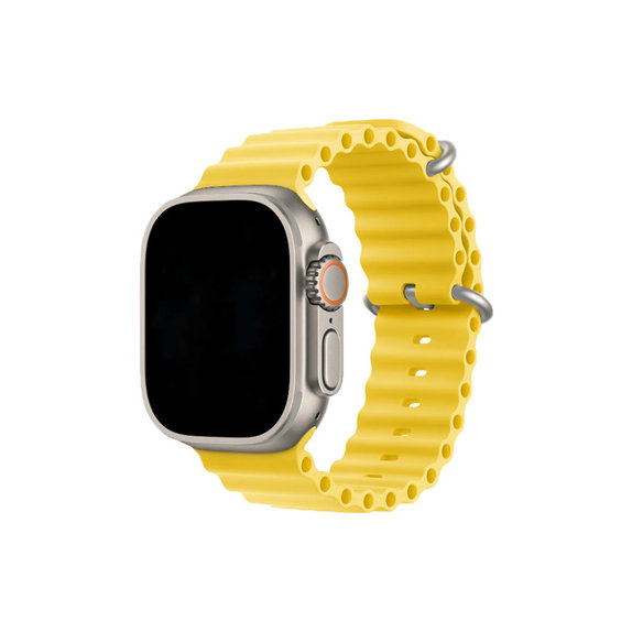 FixPremium - Remen Ocean Loop za Apple Watch (42, 44, 45 i 49 mm), žuti
