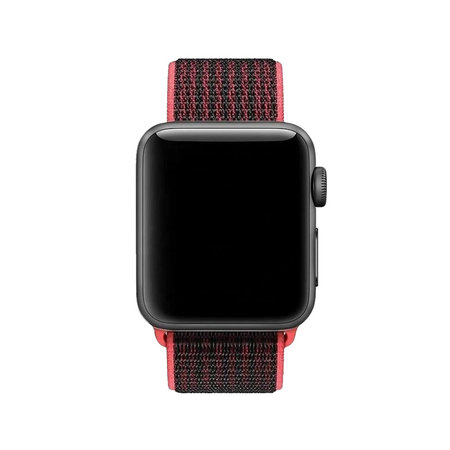 FixPremium - Najlonski remen za Apple Watch (38, 40 & 41 mm), crveni