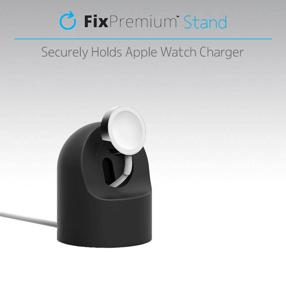 FixPremium - Silikonski stalak za Apple Watch, crni