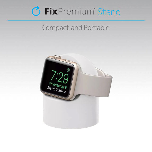 FixPremium - Silikonski stalak za Apple Watch, crni
