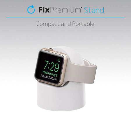 FixPremium - Silikonski stalak za Apple Watch, bijeli