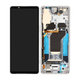 Sony Xperia 1 V - LCD zaslon + zaslon osjetljiv na dodir + okvir (Silver) - A5060571A Genuine Service Pack