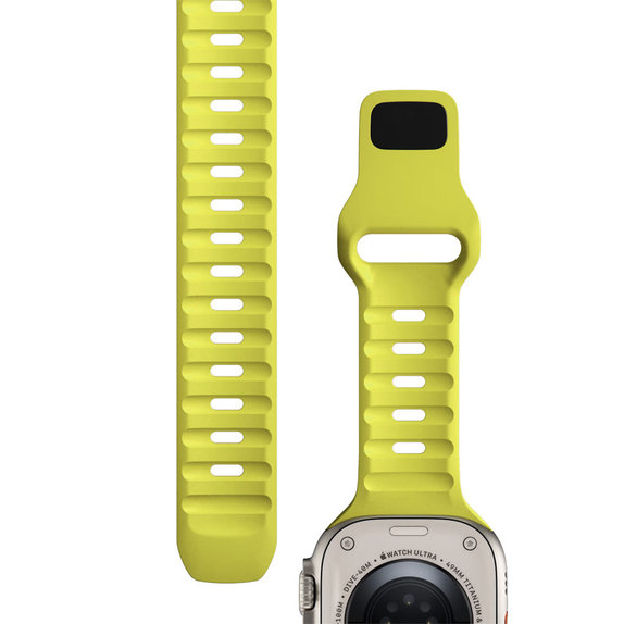 FixPremium - Sportski remen od silikona za Apple Watch (42, 44, 45 i 49 mm), tartrazin