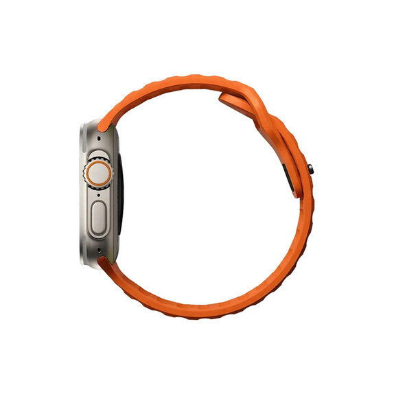 FixPremium - Sportski remen od silikona za Apple Watch (42, 44, 45 & 49 mm), narančasti