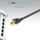 FixPremium - Ethernet kabel - RJ45 / RJ-45 (1m), crni