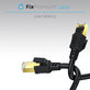 FixPremium - Ethernet kabel - RJ45 / RJ-45 (1m), crni