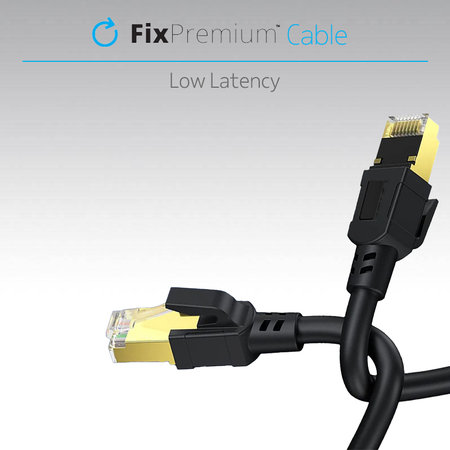 FixPremium - Ethernet kabel - RJ45 / RJ-45 (2m), crni