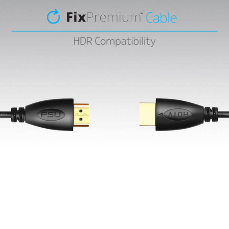 FixPremium - HDMI / HDMI kabel, HDMI 2.0 (1m), crni