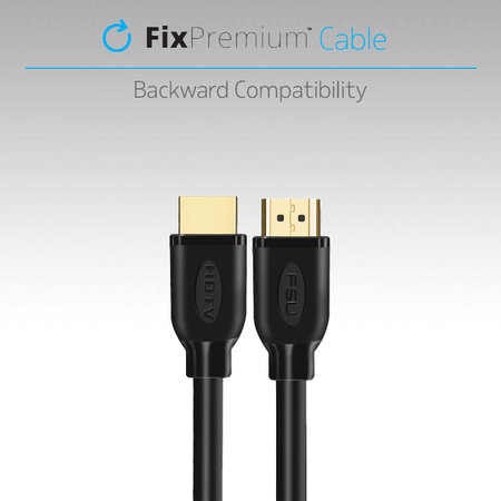 FixPremium - HDMI / HDMI kabel, HDMI 2.0 (1m), crni