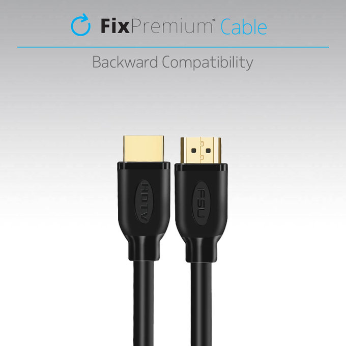FixPremium - HDMI / HDMI kabel, HDMI 2.0 (1m), crni
