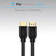 FixPremium - HDMI / HDMI kabel, HDMI 2.0 (1m), crni