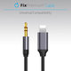 FixPremium - USB-C / Jack 3,5 mm kabel (1 m), crni