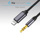 FixPremium - USB-C / Jack 3,5 mm kabel (1 m), crni