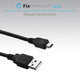 FixPremium - Mini-USB / USB kabel (1m), crni