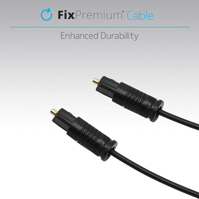 FixPremium - Audio optički kabel (1m), crni