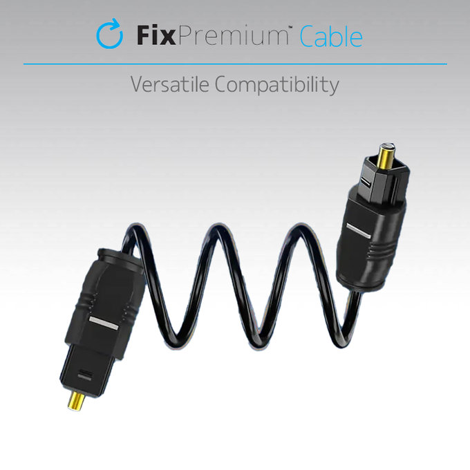 FixPremium - Audio optički kabel (2m), crni