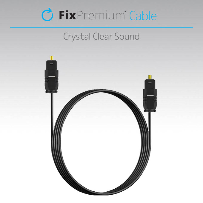 FixPremium - Audio optički kabel (2m), crni