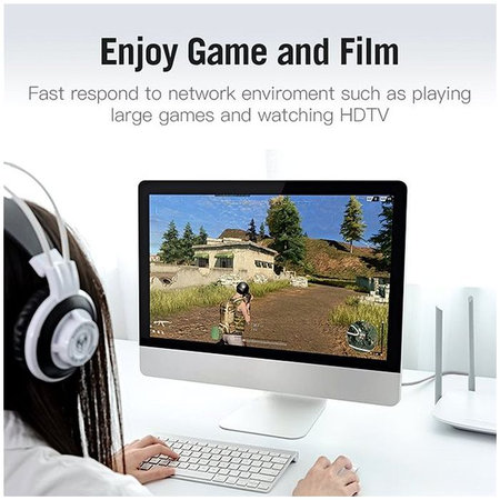 Vention - Ethernet kabel - RJ45 / RJ-45 (10m), sivi