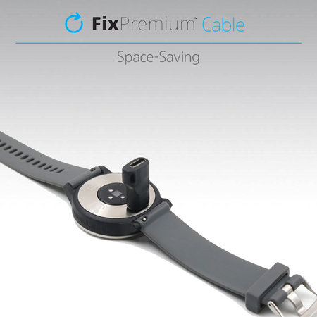 FixPremium - Smanjenje Micro-USB-a na Garmin konektor za Sat, crno