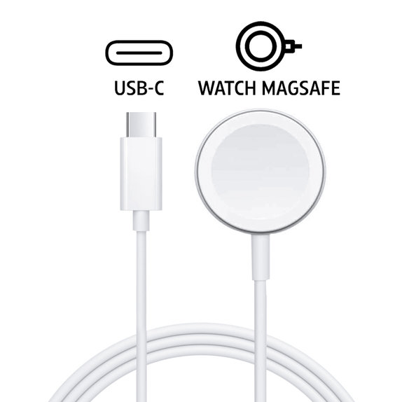 Magnetni brzi punjač za USB-C kabel za Apple Watch, 1 m, plastika, bulk