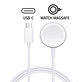 Magnetni brzi punjač za USB-C kabel za Apple Watch, 1 m, plastika, bulk