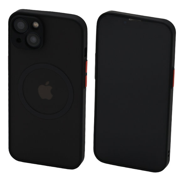 FixPremium - Maska Matte sa MagSafe za iPhone 13 a 14, crno