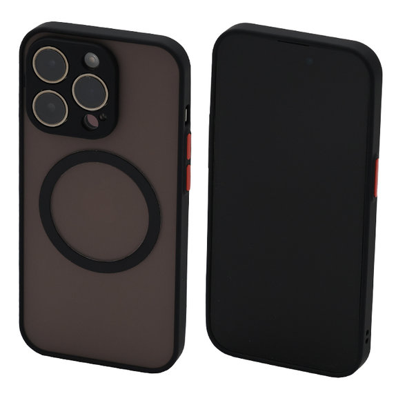 FixPremium - Maska Matte sa MagSafe za iPhone 14 Pro Max, crno