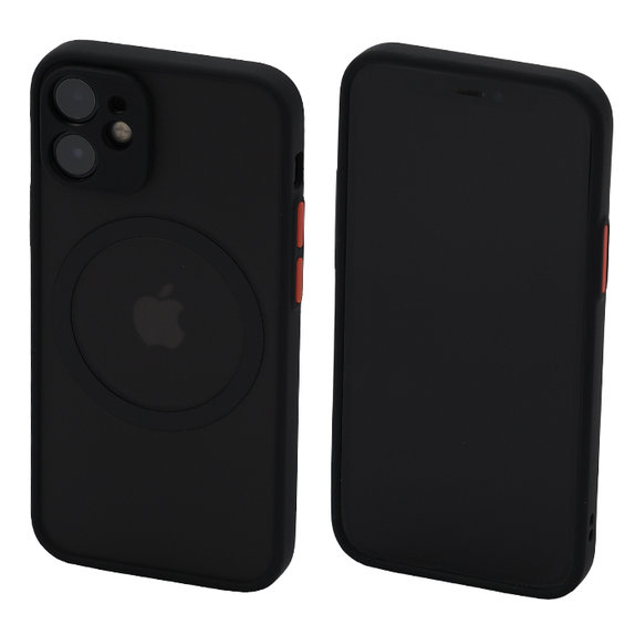 FixPremium - Maska Matte sa MagSafe za iPhone 12 mini, crno