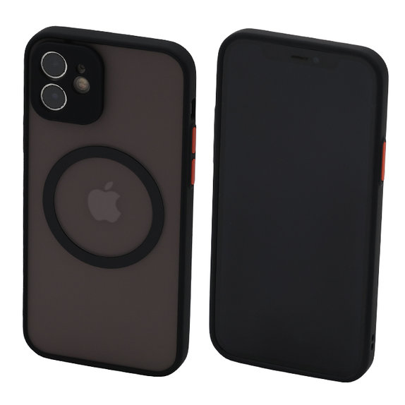 FixPremium - Maska Matte sa MagSafe za iPhone 12, crno