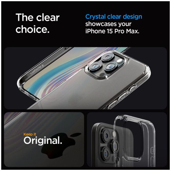 Spigen - Torbica Ultra Hybrid za iPhone 15 Pro Max, Frost Clear