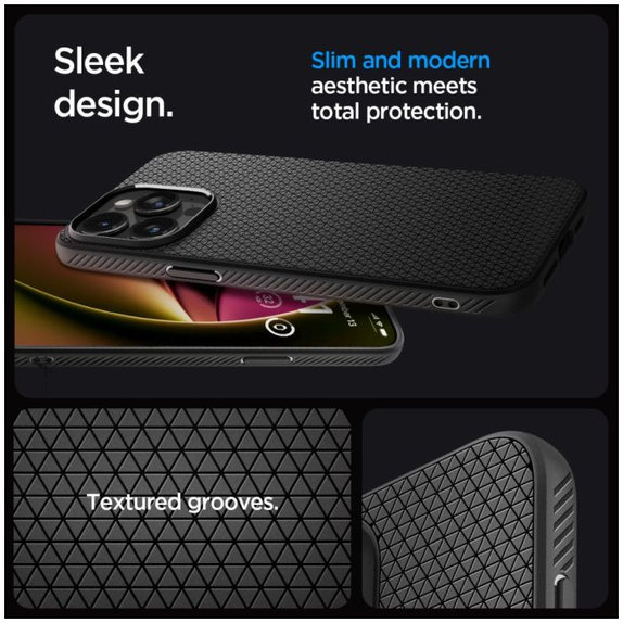 Spigen - Torbica Liquid Air za iPhone 15 Pro, Matte Black