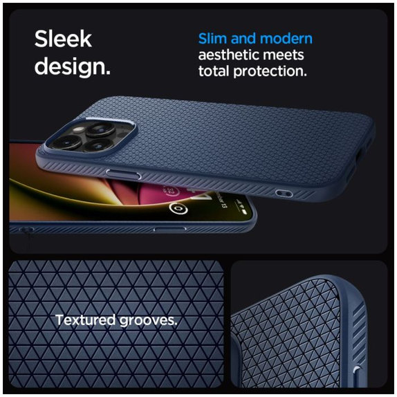 Spigen - Torbica Liquid Air za iPhone 15 Pro, Navy Blue