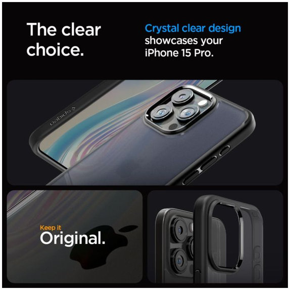 Spigen - Torbica Ultra Hybrid za iPhone 15 Pro, Frost Black