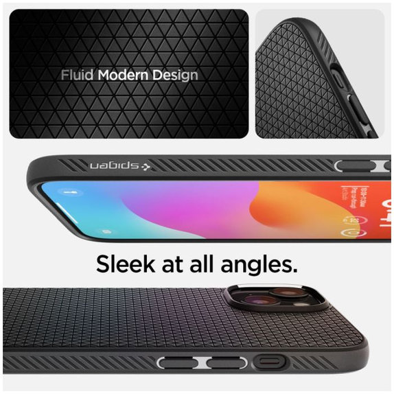 Spigen - Torbica Liquid Air za iPhone 15, Matte Black