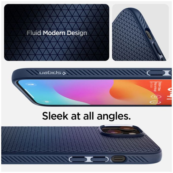 Spigen - Torbica Liquid Air za iPhone 15, Navy Blue