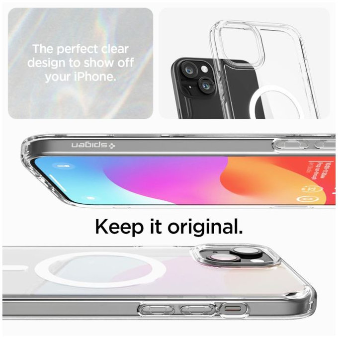 Spigen - Torbica Ultra Hybrid s MagSafe za iPhone 15, bijela