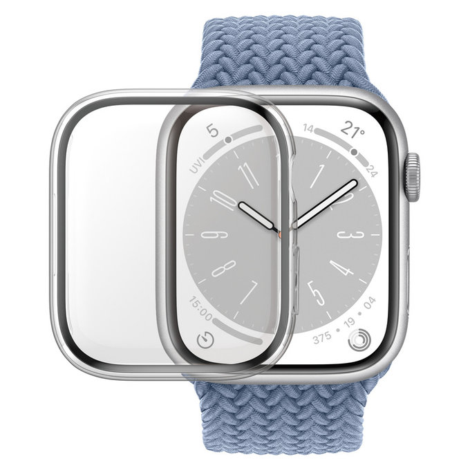 Kaljeno staklo Full Body D3O za Apple Watch 9/8/7 41 mm, Prozirna, PanzerGlass