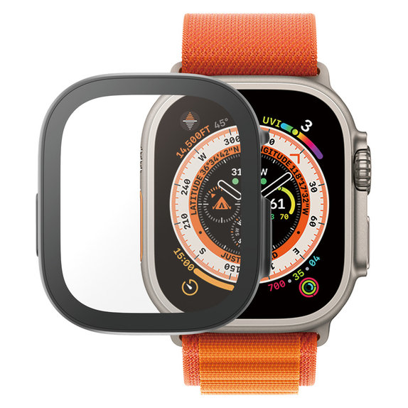Kaljeno staklo Full Body D3O za Apple Watch Ultra/Ultra 2, Crna, PanzerGlass