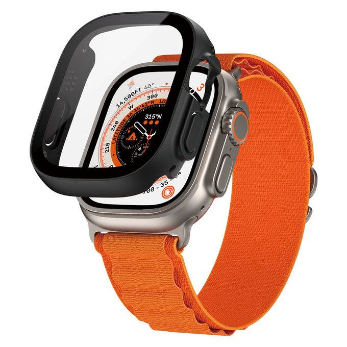 Kaljeno staklo Full Body D3O za Apple Watch Ultra/Ultra 2, Crna, PanzerGlass