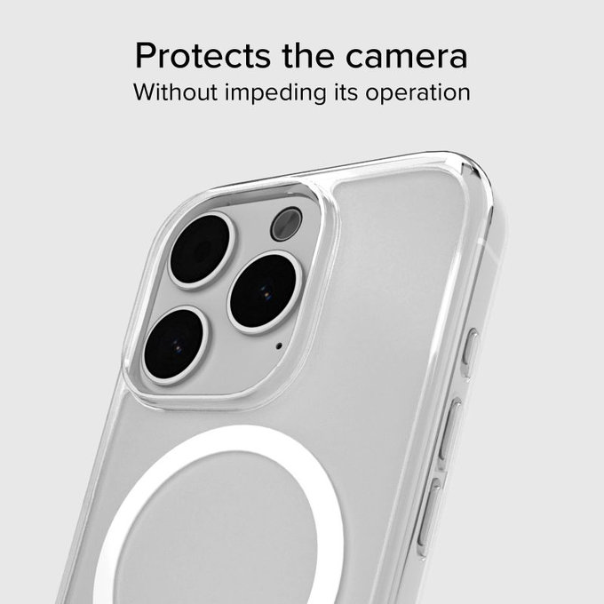 SBS - Maska Light Mag sa MagSafe za iPhone 15 Pro, prozirna