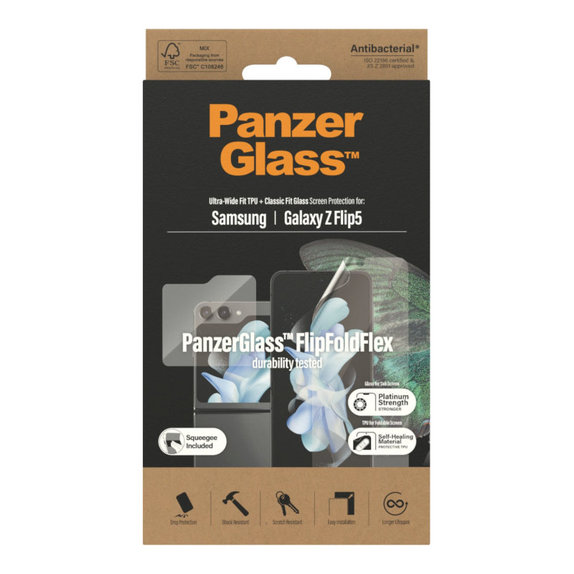 Zaštitna folija UWF AB za Samsung Z Flip5, Prozirna, PanzerGlass