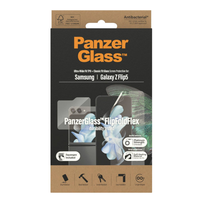 Zaštitna folija UWF AB za Samsung Z Flip5, Prozirna, PanzerGlass
