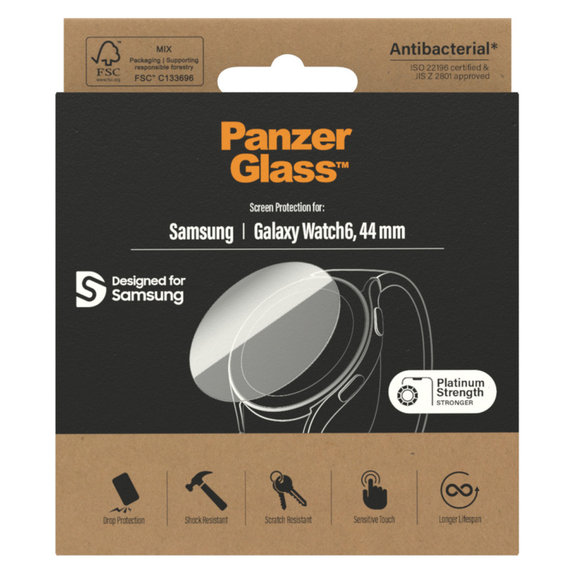 Kaljeno staklo Flat Glass AB za Samsung Galaxy Watch6 44 mm, Prozirna, PanzerGlass