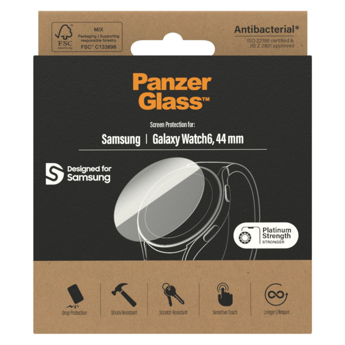 Kaljeno staklo Flat Glass AB za Samsung Galaxy Watch6 44 mm, Prozirna, PanzerGlass